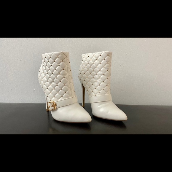 White/gold ankle boots - Picture 3 of 4